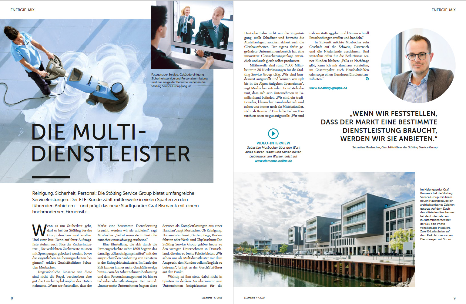 Kundenporträt der Stölting Service Group aus ELEmente 4/2018